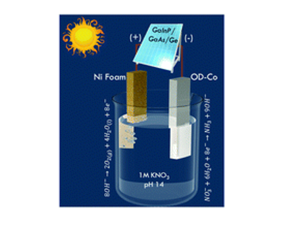 利用废水中的硝酸盐和太阳能来制造氨