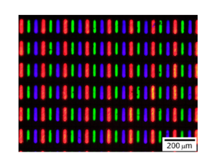 通过用于新一代高效显示器的无镉量子点，成功实现RGB像素的图案化